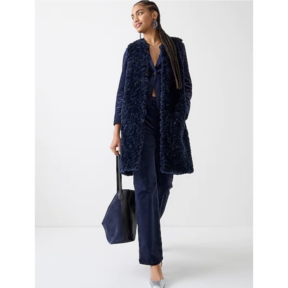 20. J.Crew Long vest in recycled sherpa